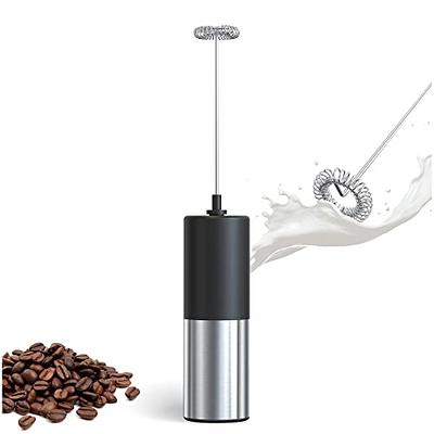 Elementi Milk Frother Handheld Matcha Whisk No Stand (Silver)