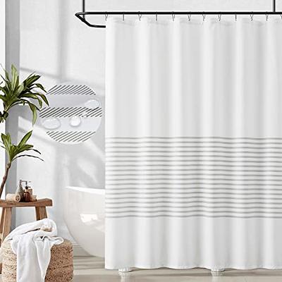 Naturoom Grey Shower Curtain Set 12 Hooks,Water Resistant Ombre Shower  Curtains
