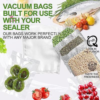 Bonsenkitchen Vacuum Food Sealer Bags 200 Quart 8 x 12, BPA Free,  Commercial Grade Textured Food Vacuum Sealer Bag, Thick Embossed Bags for  Food