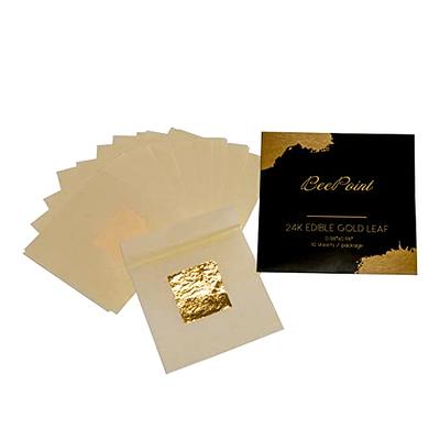 24-Karat Edible Gold Leaf  Food-Grade 24K Gold Sheets for Cakes