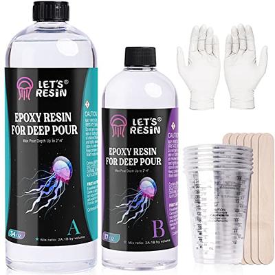 LET'S RESIN Deep Pour Epoxy Resin,51OZ Low Viscosity Resin Kit for 2-4  Pour Depths,Bubble Free &Crystal Clear Casting Resin for River  Table,Wood,Resin Art,Crafts - Yahoo Shopping