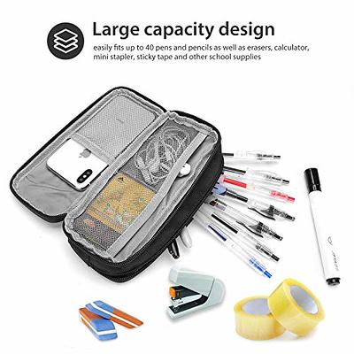 Large Pencil Case Pencil Pouch Big Capacity Pencil Bag Storage Pen  Bag,Black