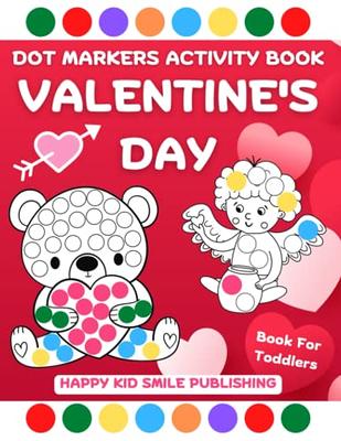 Soucolor Washable Dot Markers for Toddlers Kids Preschool, 10 Colors 2 oz  Bingo Paint Daubers Markers Set with 48 Pages Tearable Activity Book for  Toddler Arts …