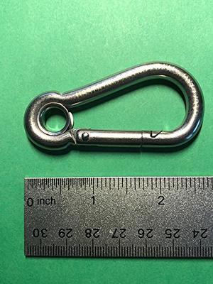 AOWESM 2 Pack Large Stainless Steel Spring Snap Hook Carabiner