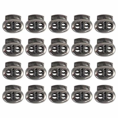 DYZD Plastic Cord Locks Spring Toggle Stopper Double Hole Cord Locks for  Drawstring,Clothing, Shoelaces, Backpack, Lanyard(10PCS,Black)