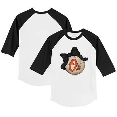 Youth Tiny Turnip White Baltimore Orioles Baseball Tear T-Shirt Size: Small
