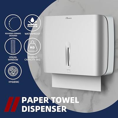 Commercial Toilet Tissue Dispenser, Paper Towel Dispenser, Wall-Mounted  Bathroom Tissue Dispenser Tissue Box Holder for Multifold Paper Towels,  Silver