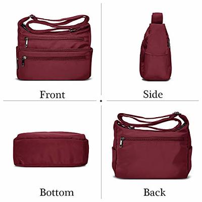 VOLGANIK ROCK RFID Purses for Women Fabric Nylon Multi Pocket Crossbody Bag  Ladies Travel Handbag