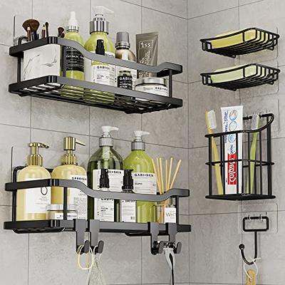 Dyiom Adhesive Shower Caddy Shower Organizer Shelf Build in