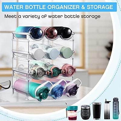 Water Bottle Organizer, Stackable kitchen cabinet organizer