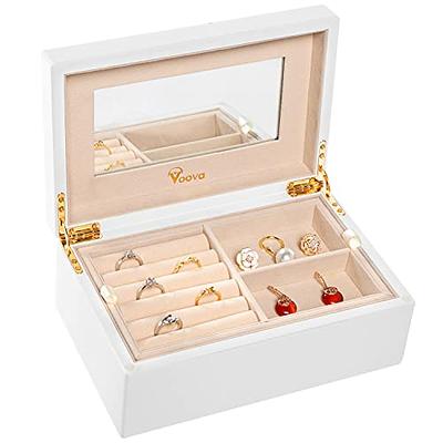 Xloverise Hand-painted Wooden Jewelry Box, 6 Layer Jewelry Organizer,  Vintage Wooden Jewelry Boxes for Women Birthday, jewelry holder organizer  (Brown) - Yahoo Shopping