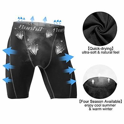 Runhit 3 Pack Comrpession Shorts Men Workout Running Underwear Athletic Gym  Spandex Comrpession Shorts Basketball Base Layer