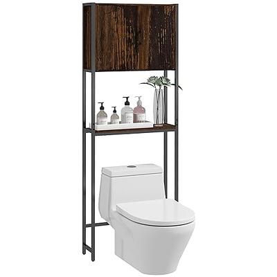 ZZQXTC Over The Toilet Storage, Bathroom Organizer Above Toilet, Wood Metal  Bathroom Space Saver Stand Behind Toilet, Storage Cabinet with Doors and