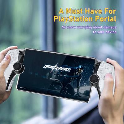  HSTOP Case for Playstation Portal, PS5 Portal Protective Case  with Ergonomic Grip & 6 Thumb Stick Caps for Playstation Portal Remote  Player (Clear) : Video Games