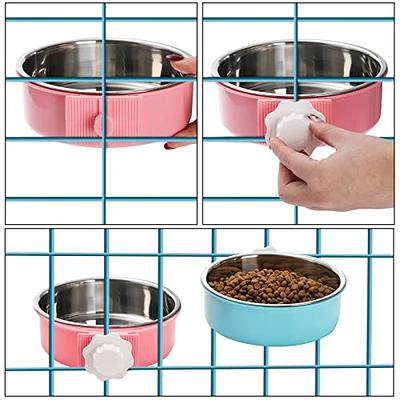 Dog Bowl, Stainless Steel Removable Hanging Food Water Bowl For