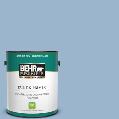 BEHR PREMIUM 1 gal. #N480-7 Midnight Blue Semi-Gloss Enamel