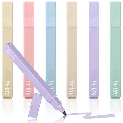 Hi-Lite Pastel Highlighters for Bible - Aesthetic Highlighters with Soft  Chiseled Tip - No Bleed Highlighter Pens for Planner, Notes, Books - Desk,  Office, Journaling Supplies - 6-Pack Assorted Colors - Yahoo Shopping