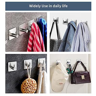 Rise Age Adhesive Hooks Heavy Duty Waterproof in Shower Hooks for Hanging Loofah, Towels, Clothes, Robes for Bathroom Removable Adhesive Wall Hooks