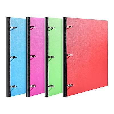 WOT I Telescoping 3 Ring Binder 4PCS, Flexible Binder with Expandable  Spine, Flat Thin Binder for School Office Home Use, Holds 160 Sheets 8.5x11  inch