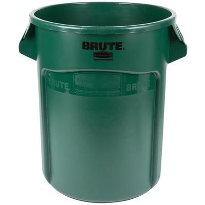 Lavex 20 Gallon Green Round Commercial Trash Can and Lid