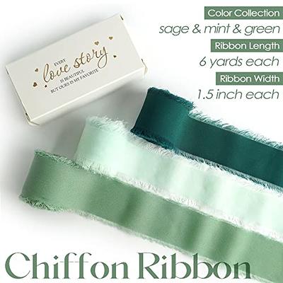 MEEDEE Sage Satin Ribbon 2 Inch Light Green Ribbon Double Faced Satin  Ribbon by 25 Yards Silk Ribbon Luxurious Ribbon Green Satin Ribbon for  Crafts
