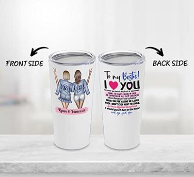 Custom Best Friend Tumbler Vacuum Insulated Stainless Steel  40oz BFF Tumbler w/Lid and Straw: Tumblers & Water Glasses