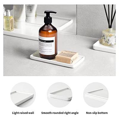 Gurygo 6 Bathroom Tray for Counter, Ceramic Vanity Tray for Bathroom,  Small Rectangle Ceramic Sink Tray, Kitchen Soap Tray, Ceramic Tray for  Kitchen Counter, White - Yahoo Shopping