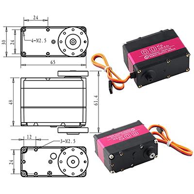 60kg Servo Metal Gear High Torque Digital Servo Motor For Rc Car Robot 8.4v