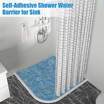 Shower Threshold Water Dam(self-adhesive), Collapsible Water Barrier And  Retention System, Keeps Water Inside, Water Blocking Strip For Kitchen  Sink