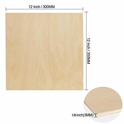 12 Pack 11.8 × 11.8 Inch Basswood Sheets Thin Wood Sheets Plywood