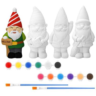 2 Pack Ceramics to Paint - Paint Your Own Garden Gnome Statues