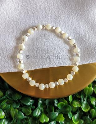 Real Seashell & Freshwater Pearl Beaded Necklace White Shell