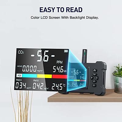 CO2 Detector, Aiment WiFi Smart Air Quality Monitor High Accurate Sensor  Carbon Dioxide Detector CO2 Monitor Temperature Humidity Digital CO2 Meter