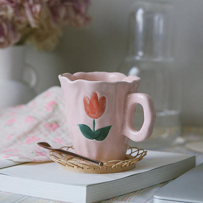 Porcelain Mug with Cloud Saucer