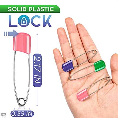 Multi-color Pins 50Pcs Plastic Head Pins Nappy Pins Locking Cloth Pins Baby  Diaper Locking Pin