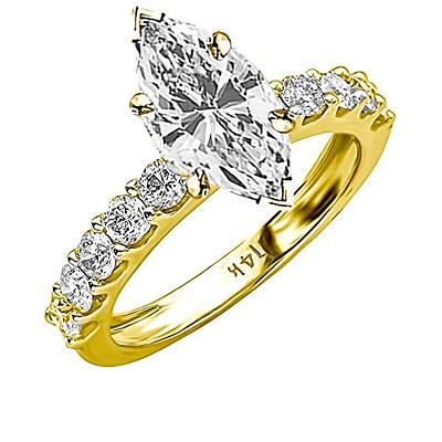 14K White Gold Womens Diamond Rings GIA IGI Certified Princess 2 Carat Lab  Grown