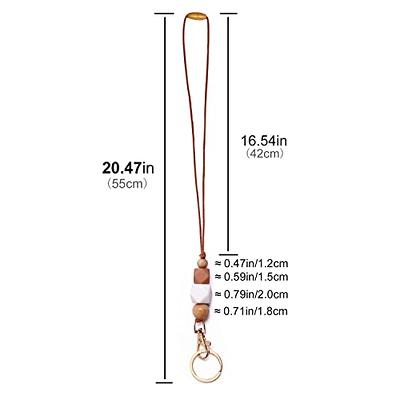 Key ID Badge Lanyards Silicone Beads Neck Strap Women Men Keychain Holder  Gifts