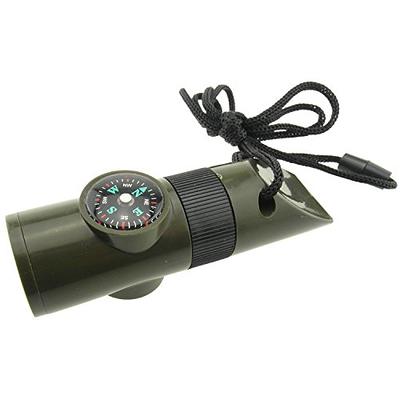 TRENDBOX Multifunctional 7 in 1 Camping Hiking Outdoor Whistle with Compass  Magnifier LED Flashlight Thermometer for Emergency Survival Traveling -  Yahoo Shopping