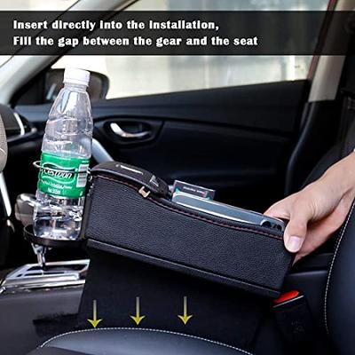 BESULEN Leather Seat Gap Filler, Fill The Gap Between Seat and Console, Car  Crevice Catcher Blocker Stop Things from Dropping, 2 Pack Universal Gap