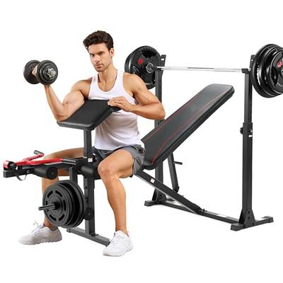  BalanceFrom RS 60 Multifunctional Workout Station Adjustable  Olympic Workout Bench with Squat Rack, Leg Extension, Preacher Curl, and  Weight Storage, 800-Pound Capacity, Gray : Sports & Outdoors