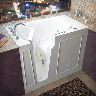 FT-AZ201 - ANZZI Sofi 5.6 ft. Center Drain Whirlpool and Air Bath Tub in  White