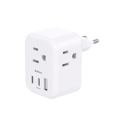 European Travel Plug Adapter Addtam International Power Adapter