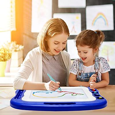 Kikidex Toddlers Toys Age 1-3, Magnetic Drawing Board, Toddler Girl Toys for 1-2 Year Old, Doodle Board Pad Learning and Educational Toys for 1 2 3