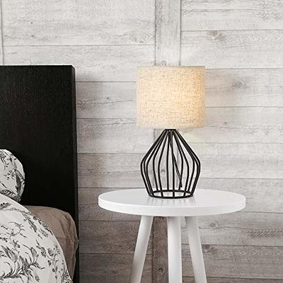 Modern Table Lamps Fabric Shade Small Bedroom Unique Discount