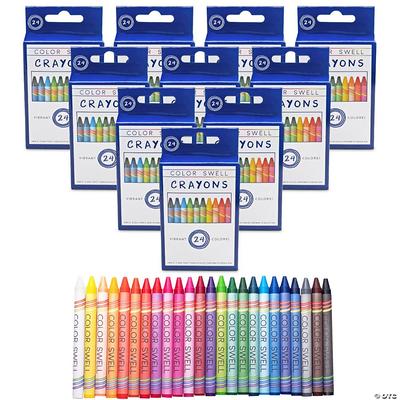 Color Swell Bulk Crayons Packs - 10 Boxes of 24 Vibrant Colored