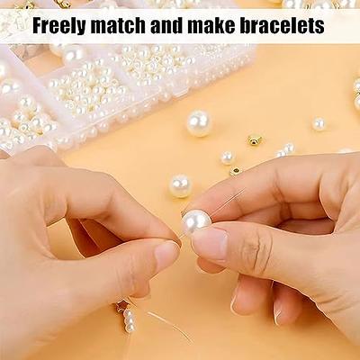 ZIQON 1000Pcs Pearl Beads for Bracelets Making, Pearl Beads for