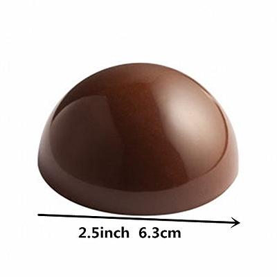 Goldbaking Large Half Ball Chocolate Mold Ball Polycarbonate Mould Chocolate Semi Sphere Mold Tray (Large 2.5Inch)
