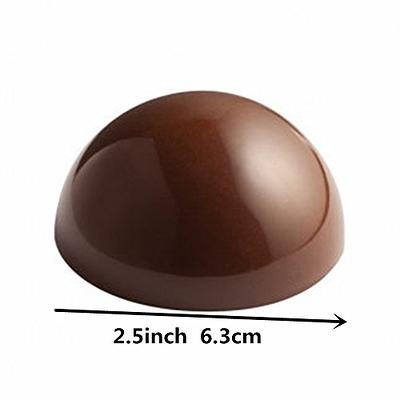 Hot Chocolate Bomb Mold Silicone 2.5 inch Chocolate Sphere Mold Chocolate Ball  Molds Hot Chocolate Bomb Molds Large Round Chocolate Mold Semi Sphere  Silicone Mold Chocolate Half Dome Mold Brown/3 pcs 