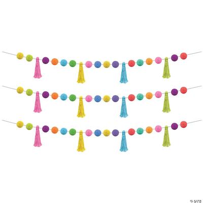 Rainbow Pom-Pom Garland