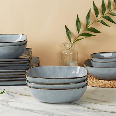 Ceramic Large Mixing Bowls - Set of 2 Nesting Bowls for Kitchen Stoneware,  Oven, Microwave and Dishwasher Safe